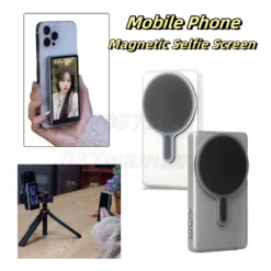 Magnetic Selfie Monitor Screen with Rear Camera Compatibility for Smartphones