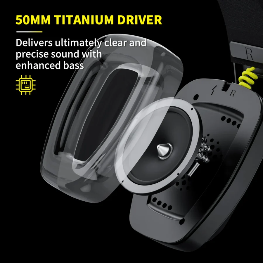 BINNUNE BW06 2.4GHz Wireless Gaming Headset with Mic for PS5 PS4 PC Mac Playstation Bluetooth Gaming headphone with Microphone - Image 4