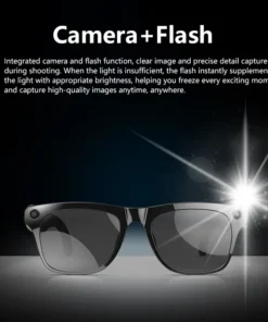 Alternative view of ViVO 8K AI Glasses 1200MP HD Camera Bluetooth Call Chat GPT Voice Assistant Music Player Translate Smart Sunglasses New