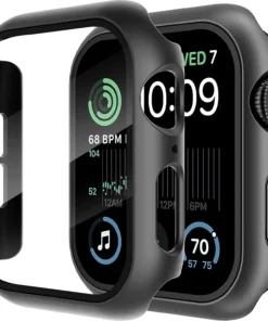 Tempered Glass+Cover For Apple Watch 11 10 9 8 7 46mm 42mm PC Bumper Screen Protector Case iWatch Series 7 6 5 4 SE3 44 40 45mm