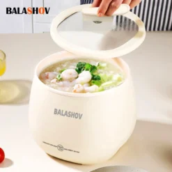 Portable Smart Rice Cooker with Non-Stick Pot for Rice and Soup Preparation