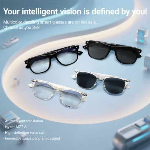 Smart Glasses with AI Translation in 100+ Languages and Bluetooth for Travelers - Image 2