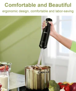 Alternative view of Wancle 600W Electric Immersion Blender - Multifunctional Stick Mixer for Baby Food, Vegetables, and Meat