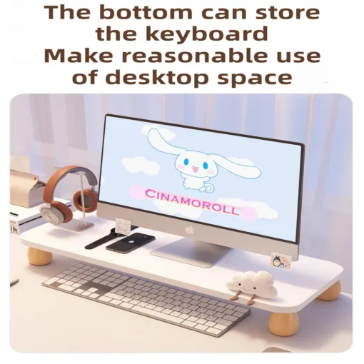 Office computer riser with desktop storage rack for organized workstation displays - Image 5