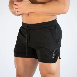 Men's Sports Shorts with Breathable Mesh for Fitness Training and Running