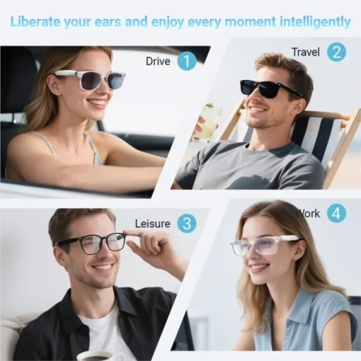 Smart Glasses with AI Translation in 100+ Languages and Bluetooth for Travelers - Image 6