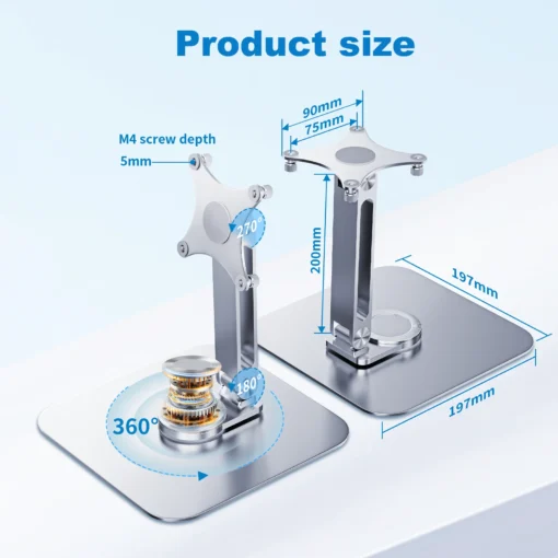 Aluminum Alloy Portable Monitor Stand with 360° Rotation and 5KG Load Capacity - Image 4