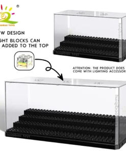 Alternative view of HUIQIBAO Dustproof Figures Display Case Box Show Case For Model Collection Building Blocks Display Box Bricks Toy Children Adult