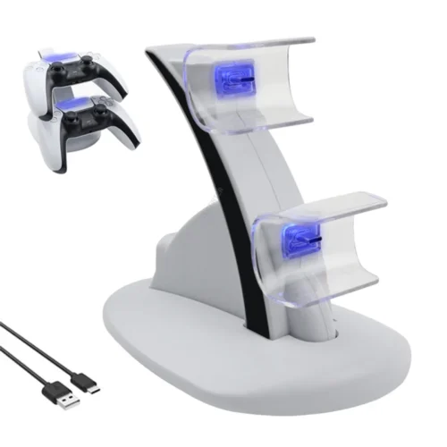 Sony PS5 Dual Charge Stand for Wireless Controllers - Charging Dock and Cradle Holder
