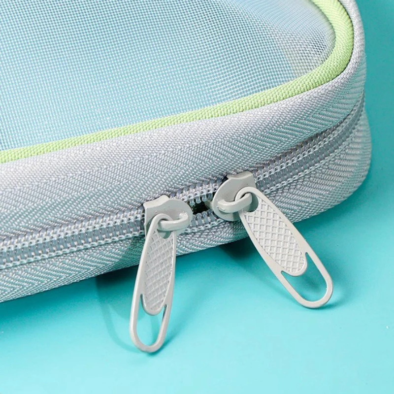 A4 Double-Layer Mesh Zipper Storage Bag - Large Capacity Organizer for School and Office Supplies - Image 5