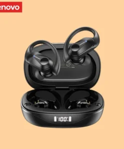 Lenovo LP75 Wireless Sports Earphones – Bluetooth 5.3, HiFi Stereo, Integrated Microphone, Button Control, LED Display