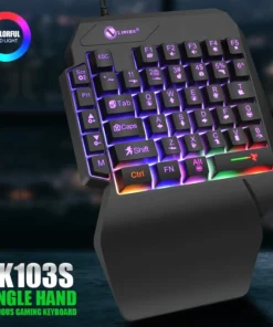 35keys One Handedly Single Hand Mini Gaming Keyboard Usb Ultra-slim Wired Backlight Keyboard for Laptop Desktop PC Smartphone