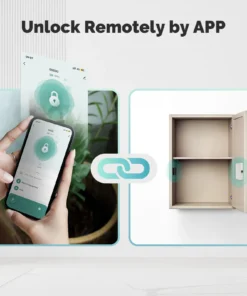 Alternative view of MOES Smart Lock - Bluetooth Keyless Entry with IC Card & App Control for Wooden Doors and Lockers