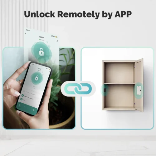 Alternative view of MOES Smart Lock - Bluetooth Keyless Entry with IC Card & App Control for Wooden Doors and Lockers