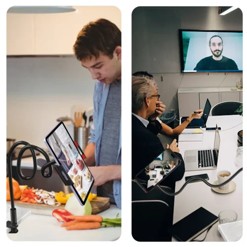 Alternative view of 360 Degrees Adjustable Gooseneck Tablet and Phone Stand for iPad, iPhone, and Samsung