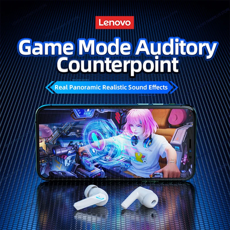 Lenovo GM2 Pro Wireless Bluetooth 5.3 Gaming Earbuds - Low Latency In-Ear Headset with Mic - Image 4