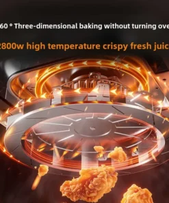 Alternative view of 6L Large Capacity Multifunctional Air Fryer – 220V with Metal Cavity and Non-Stick Coating