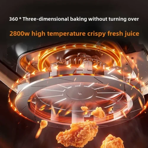 Alternative view of 6L Large Capacity Multifunctional Air Fryer – 220V with Metal Cavity and Non-Stick Coating
