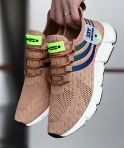 Men's Lightweight Breathable Mesh Sneakers - Casual Outdoor Athletic Shoes