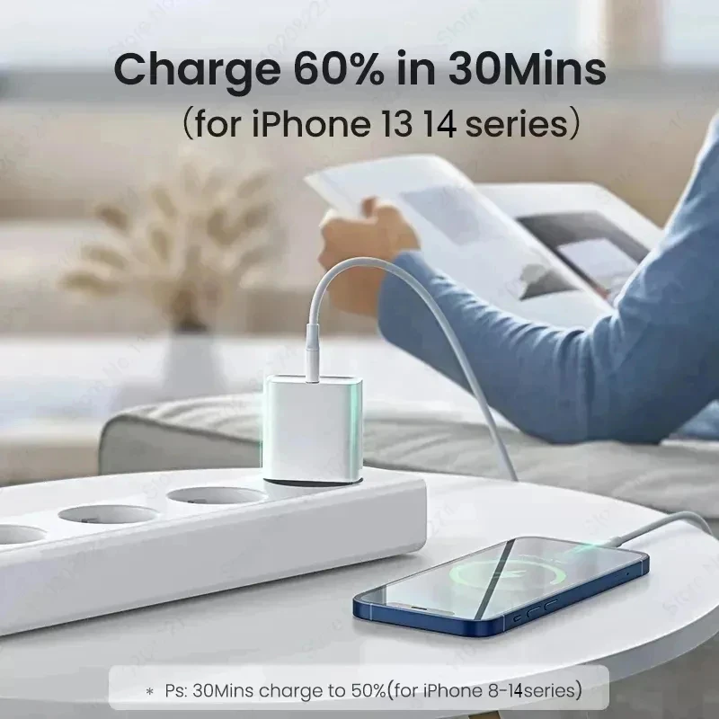 Apple 30W USB-C Fast Charger for iPhone - Includes Charging Cable - Image 5