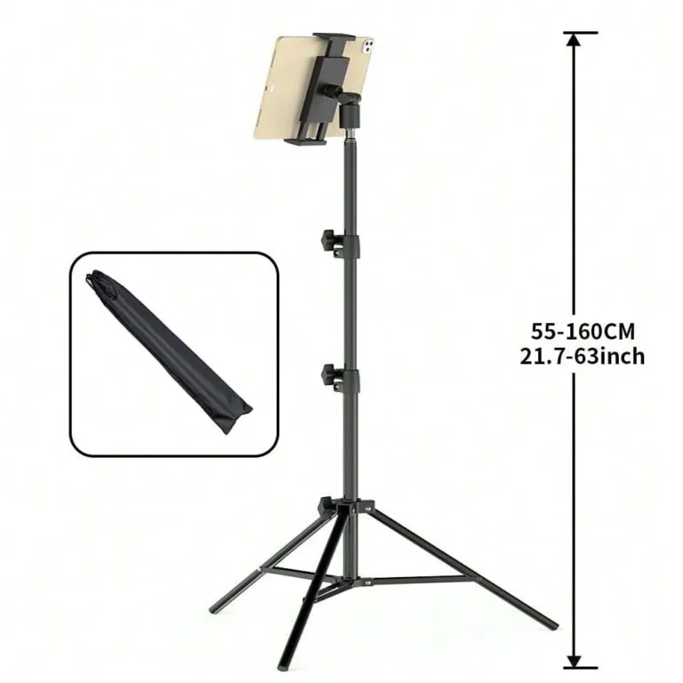 Adjustable Tripod Floor Stand for Tablets and Smartphones - Image 3