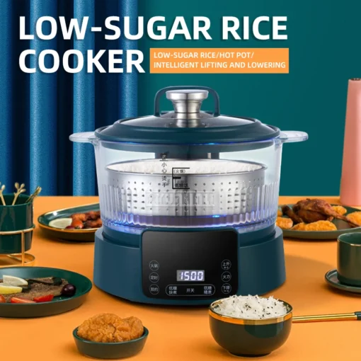 Intelligent Electric Rice Cooker and Hot Pot with 3L Capacity for Home Cooking - Image 3