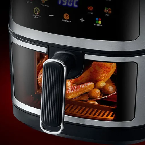 Large-Capacity Air Fryer with 6L Capacity and Stainless Steel Design for Health-Conscious Cooks - Image 6
