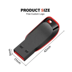 Alternative view of 128GB USB 2.0 Flash Drive - High-Capacity Black Pen Drive with Keychain for Personal and Professional Use