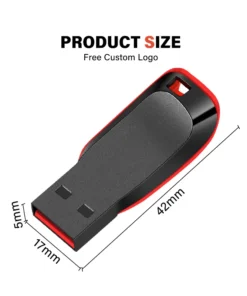 Alternative view of 128GB USB 2.0 Flash Drive - High-Capacity Black Pen Drive with Keychain