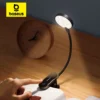 LED Clip Table Lamp with Stepless Dimming and USB Rechargeable Feature for Reading and Work
