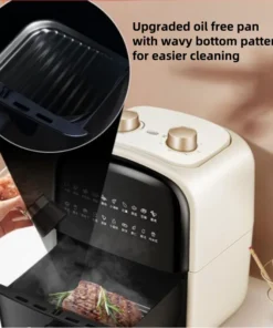 Alternative view of Clever Chef 6L Multi-Function Automatic Air Fryer - Dual Knob Control, Non-Stick Interior, 1350W