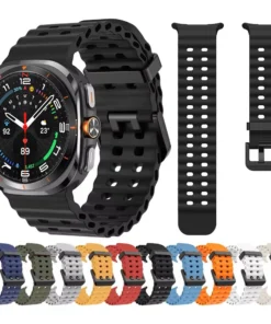 Alternative view of Original Strap for Samsung Galaxy watch Ultra 47mm accessories Marine Silicone Sport Bracelet Correa Galaxy watch 7 Ultra Band