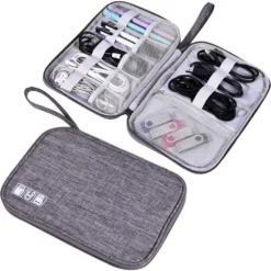 Waterproof Electronics Organizer Bag with Travel Size Design for Cables and Accessories