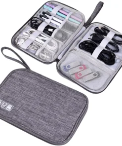 Waterproof Electronics Organizer Bag - Travel Size Cable and Accessories Storage