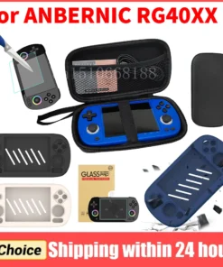 For ANBERNIC RG40XX H Game Console Silicone Case Shockproof Protector Shell Sleeve Lanyard for Anbernic RG40XXH Game Accessories