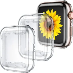 Clear Case with Full Cover Screen Protector for Apple Watch 45mm 41mm 44mm 40mm 46mm 42mm Series 10 9 8 7 SE 6 5 4