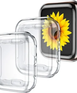 Clear Case For Apple Watch 45mm 41mm 44mm 40mm 46mm 42mm Screen Protector Full Cover TPU Bumper iWatch Series 10 9 8 7 SE 6 5 4