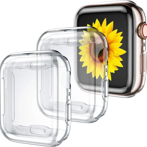 Clear Case For Apple Watch 45mm 41mm 44mm 40mm 46mm 42mm Screen Protector Full Cover TPU Bumper iWatch Series 10 9 8 7 SE 6 5 4