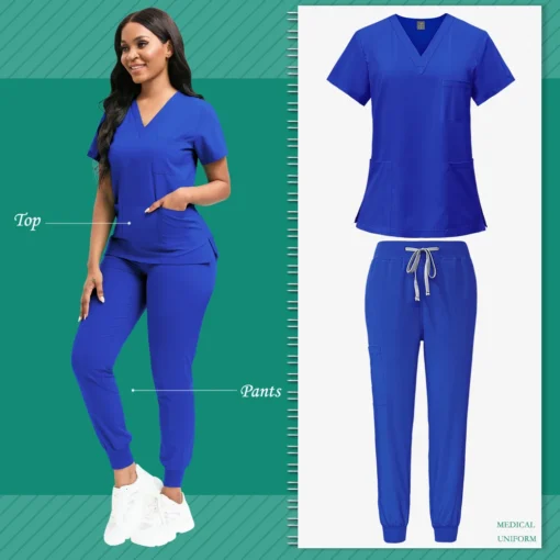 Scrubs Set for Veterinary and Dental Clinics, High-Quality Medical Nurse Uniform for Women - Image 5