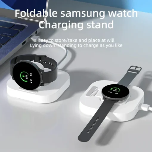 Wireless Charger Stand for Samsung Galaxy Watch Series 6/5/4/3 Pro 45/40/44mm Active 2 Classic Type C Fast Charging Dock - Image 3