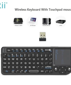 Rii X1 2.4GHz Mini Wireless Keyboard English/ES/FR Keyboards with TouchPad for Android TV Box/PC/Laptop