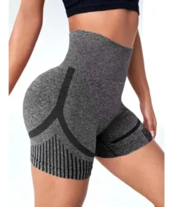 Alternative view of Women Yoga Shorts High Waist Workout Shorts Fitness Yoga Lift Butt Fitness Ladies Yoga Gym Running Short Pants Sportswear