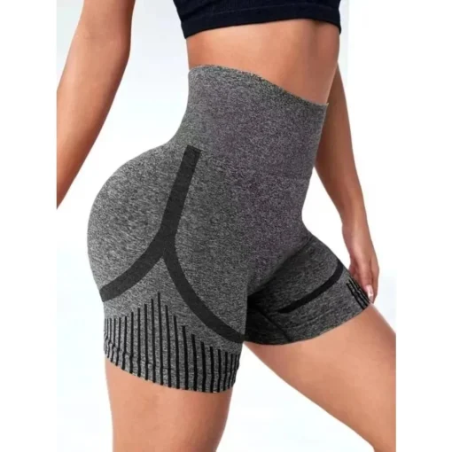 High Waist Yoga Shorts with Lift Butt Design for Women's Fitness and Gym Activities - Image 2