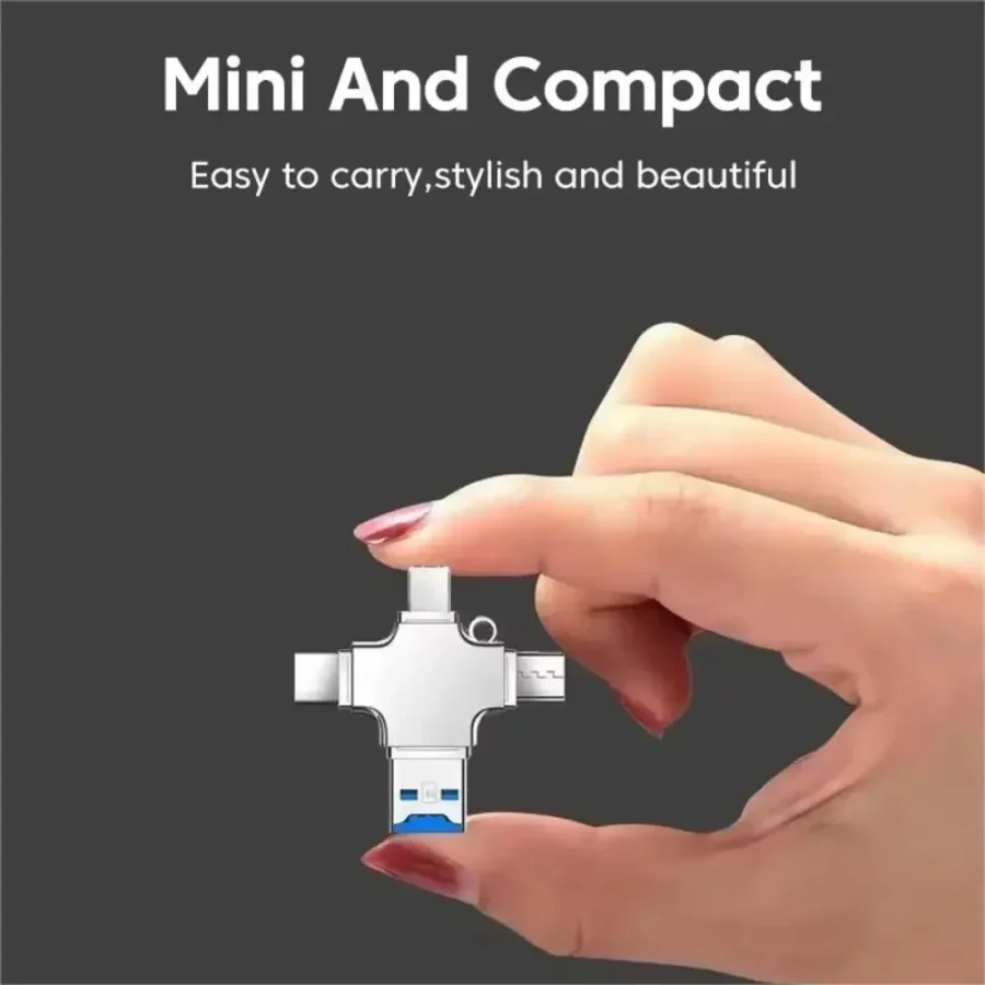 4 In 1 Memory Micro SD Card Reader Adpater For IPhone Ipad Android Mac PC Camera Type C Lightning Usb C Android Portable Reader - Image 6