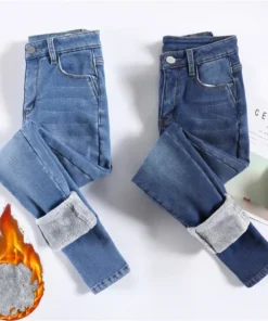 Ladies' Thermal Fleece-Lined Skinny Jeans - Warm and Stretchy Winter Pants
