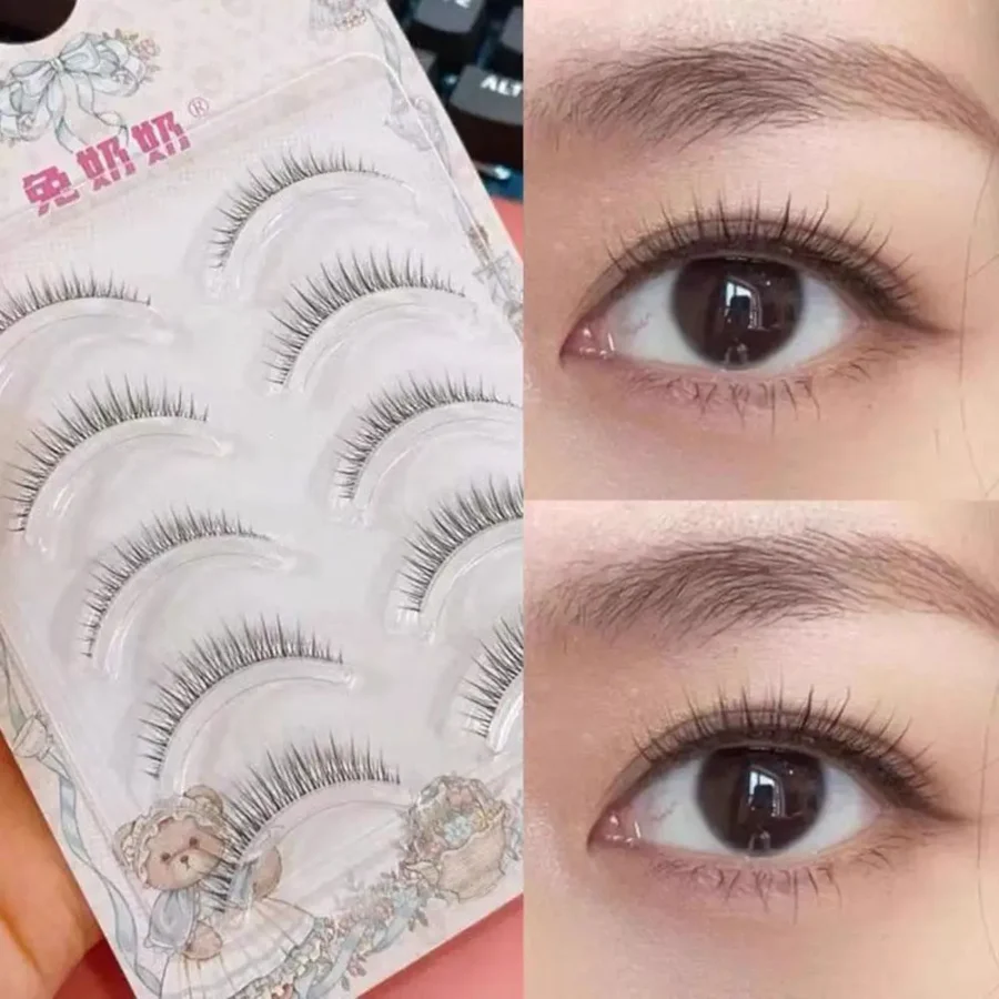 Korean Comic Lower False Eyelashes Reusable Natural Looking Lower Eyelash Extension With Glue For Daily Eye Makeup For Ladies - Image 4