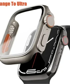 Glass+Case for Apple Watch 46mm 44mm 45mm 41mm 40mm 38mm 42mm Screen Protector Change Ultra Bumper iWatch Series 10 9 8 7 SE 6 5