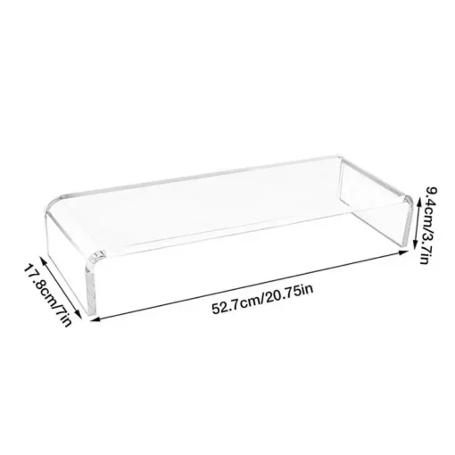 Acrylic Monitor Stand Riser with Clear Base for Computer Accessories and Home Office Use - Image 6