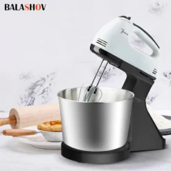 Electric Stand Food Mixer with Egg Whisking and Dough Kneading for Home Bakers