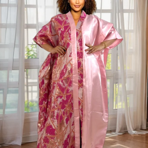 Alternative view of Luxury Dashiki Gown for Women - Floral Embroidery Maxi Dress